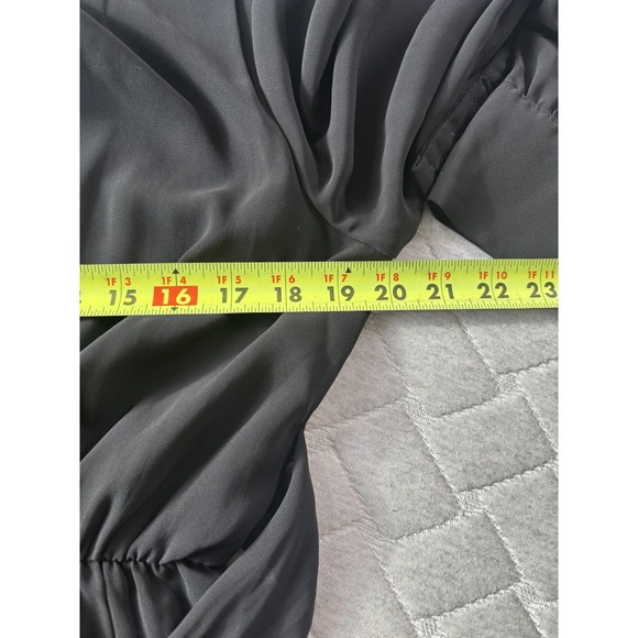 Baltic Born Lydia Dress Womens Medium Black Maxi Wrap Long Sleeve Formal - Picture 8 of 9